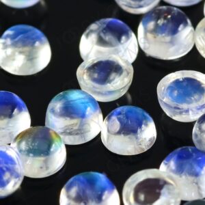 Rainbow Moonstone Cabochon 3mm Round, Aa Grade - 1 Cab, Cmstr2ar3