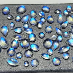 Rainbow Moonstone Cabochons: Mix Shape Jewelry Making Stones