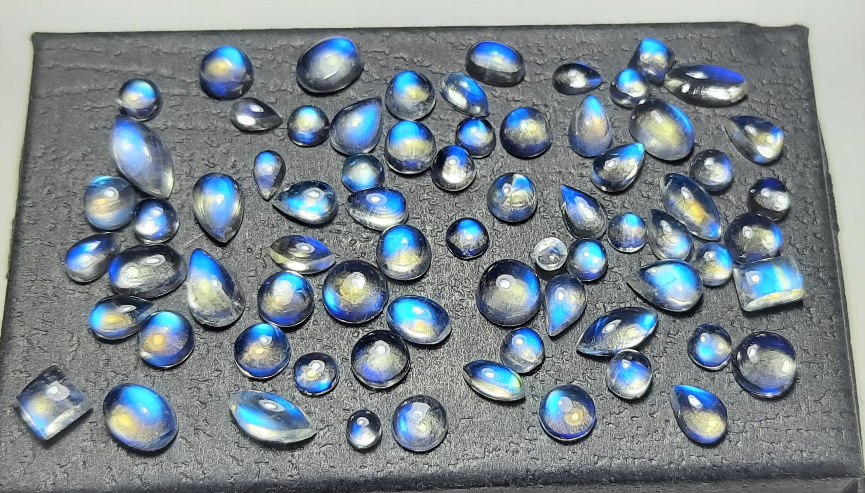 Rainbow Moonstone Cabochons: Mix Shape Jewelry Making Stones