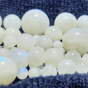 Rainbow Moonstone Gemstone Balls: White Round Cabochons (4x4 To 25x25 Mm)