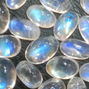 Natural Blue Flashy Rainbow Moonston AAA Quality,3x5mm Cabochon Loose Rainbow moonstone,
