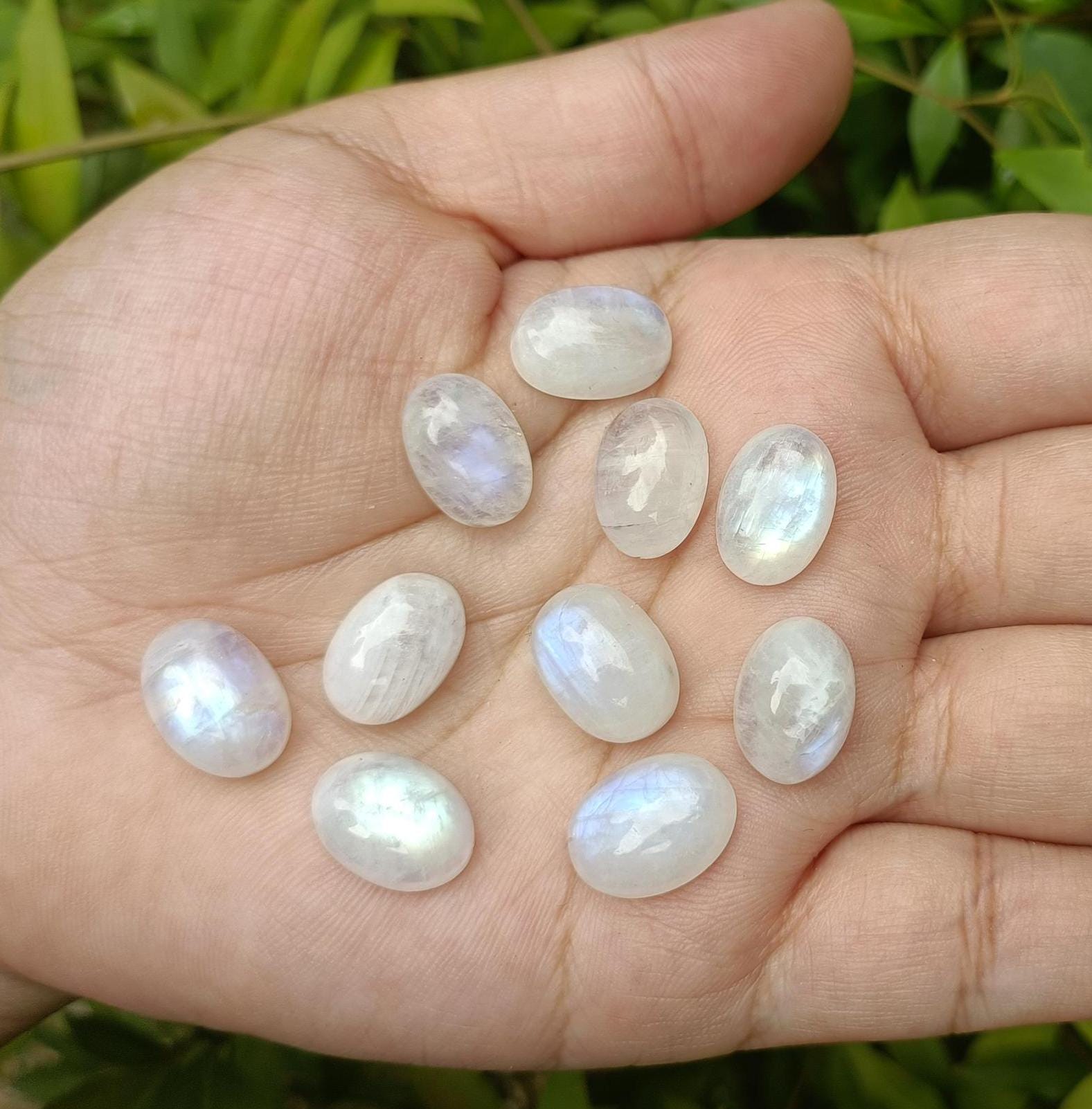 Rainbow Moonstone Cabochon Oval Shaped 14x10mm Rainbow Moonstone Cabochon Oval Shaped 14x10mm
