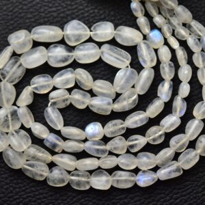 16 Inches Strand Natural Rainbow Moonstone Nugget Beads 4x6mm To 8x11mm Smooth Nuggets Gemstone Beads Blue Fire Moonstone Plain Beads No6006 16 Inches Strand Natural Rainbow Moonstone Nugget Beads 4x6mm To 8x11mm Smooth Nuggets Gemstone Beads Blue Fire Moonstone Plain Beads No6006