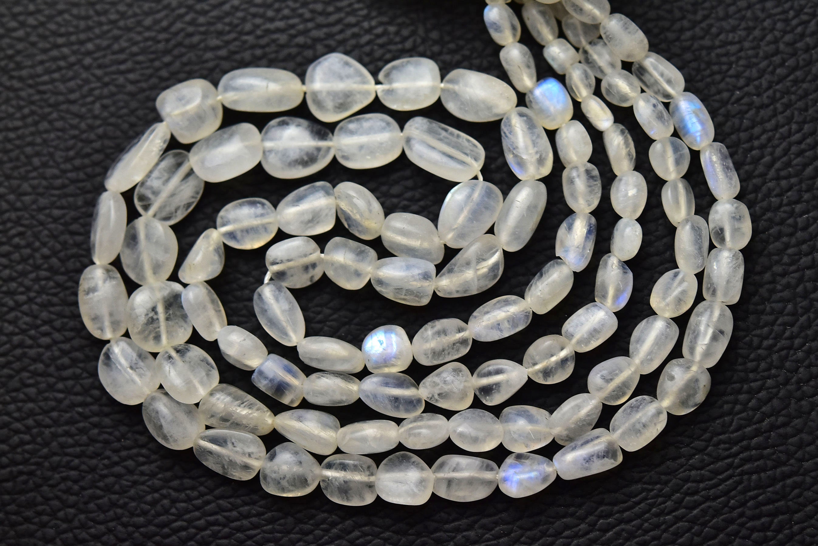 16 Inches Strand Natural Rainbow Moonstone Nugget Beads 4x6mm To 8x11mm Smooth Nuggets Gemstone Beads Blue Fire Moonstone Plain Beads No6006 16 Inches Strand Natural Rainbow Moonstone Nugget Beads 4x6mm To 8x11mm Smooth Nuggets Gemstone Beads Blue Fire Moonstone Plain Beads No6006