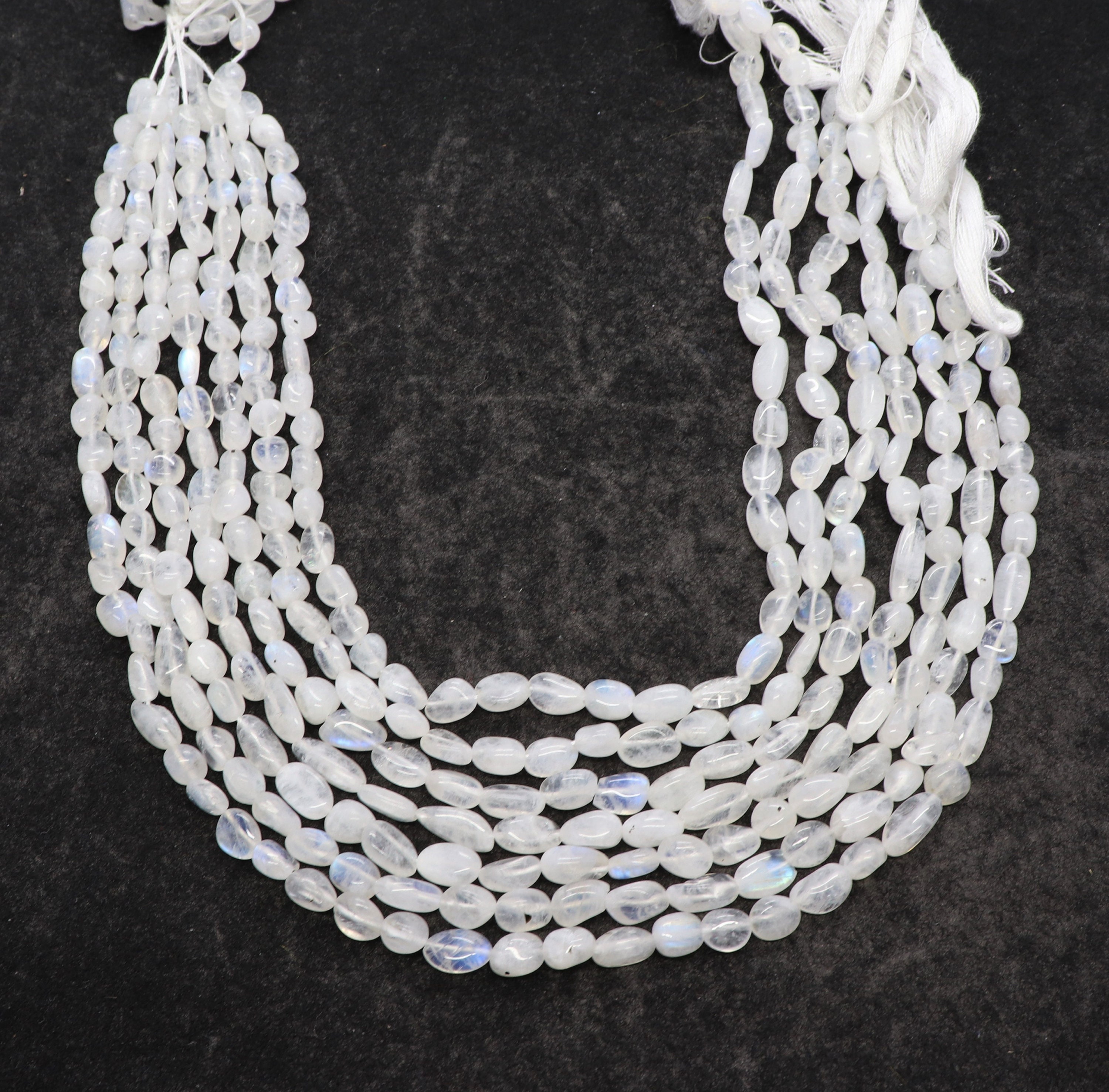 5 Strand Aaa Natural White Rainbow Smooth Uneven Shape Nuggets, 5x7-6x9 Rainbow Moonstone Beads, 13 Inch Moonstone Tumble Beads Strand 5 Strand Aaa Natural White Rainbow Smooth Uneven Shape Nuggets, 5x7-6x9 Rainbow Moonstone Beads, 13 Inch Moonstone Tumble Beads Strand