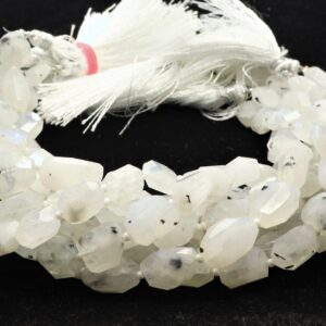 Aaa Natural Moss White Rainbow Moonstone Faceted Nuggets, 7-8 Mm Rainbow Moonstone Beads, 10 Inch Moss White Moonstone Tumble Wholesale Bead Aaa Natural Moss White Rainbow Moonstone Faceted Nuggets, 7-8 Mm Rainbow Moonstone Beads, 10 Inch Moss White Moonstone Tumble Wholesale Bead