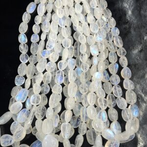 AAA Rainbow Moonstone Nugget Beads: Plain Smooth Gems AAA Rainbow Moonstone Nugget Beads: Plain Smooth Gems
