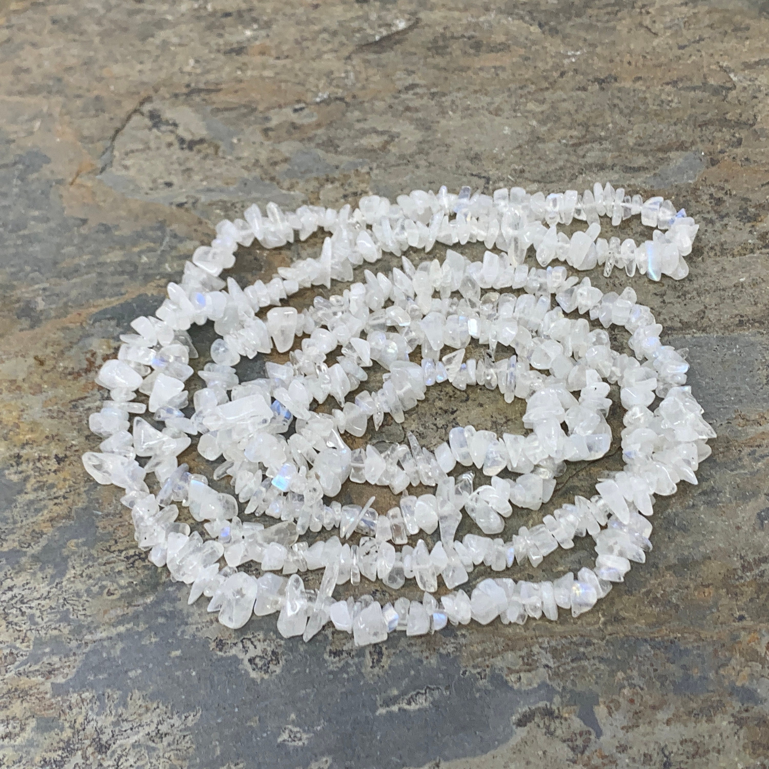 Rainbow Moonstone Chip Beads, 4 To 6 Mm Approx, 34 Inch Strand