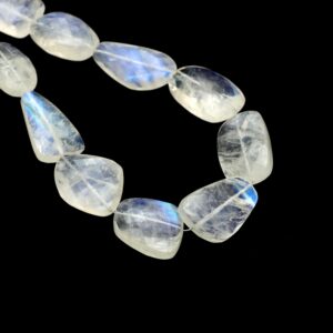 Rainbow Moonstone Faceted Organic Tumble Beads, 16.5x18 Mm To 20x28.5 Mm, Rainbow Moonstone Nuggets Jewelry Making Gemstone 22 Inches Strand Rainbow Moonstone Faceted Organic Tumble Beads, 16.5x18 Mm To 20x28.5 Mm, Rainbow Moonstone Nuggets Jewelry Making Gemstone 22 Inches Strand