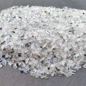 Rainbow Moonstone Gemstone Chips: Polished Inlay, 30g Packet Rainbow Moonstone Gemstone Chips: Polished Inlay, 30g Packet