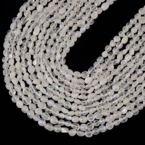 Natural Rainbow Moonstone Gemstone Pebble Nugget 6-8MM Loose Beads BULK LOT 1,2,6,12 and 50 (D641) Natural Rainbow Moonstone Gemstone Pebble Nugget 6-8MM Loose Beads BULK LOT 1,2,6,12 and 50 (D641)