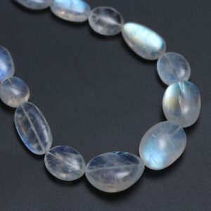 Natural Rainbow Moonstone Smooth Tumble Beads | 9.5x14 Mm To 15x20 Mm | Rainbow Moonstone Gemstone | 18 Inch Full Strand | Per Strand Price Natural Rainbow Moonstone Smooth Tumble Beads | 9.5x14 Mm To 15x20 Mm | Rainbow Moonstone Gemstone | 18 Inch Full Strand | Per Strand Price