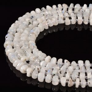 White Rainbow Moonstone Pebble Nugget Slice Chips Beads Size 7-8mm 15.5"strand White Rainbow Moonstone Pebble Nugget Slice Chips Beads Size 7-8mm 15.5"strand