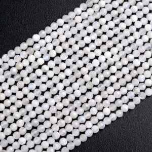 2MM Rainbow Moonstone Beads Grade A Genuine Natural Gemstone Full Strand Faceted Round Loose Beads 15" Bulk Lot Options (119120-1692)