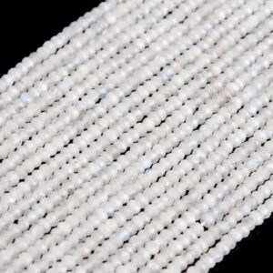 2x1.5MM Rainbow Moonstone Beads Grade A Genuine Natural Gemstone Full Strand Faceted Rondelle LooseBeads 15.5"Bulk Lot Options (120623-2916)