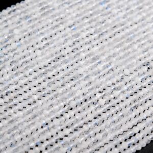 3x2MM Rainbow Moonstone Beads India Grade AAA Genuine Natural Full Strand Faceted Rondelle Loose Beads 15.5" Bulk Lot Options (118305-4022)
