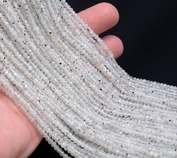 3x2mm Rainbow Moonstone Gemstone Grade Aa Micro Faceted Rondelle Beads 15.5 Inch Full Strand Bulk Lot 1,2,6,12 And 50(80010024-a200)