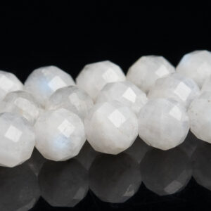4-5MM Rainbow Moonstone Beads Grade A+ Genuine Natural Gemstone Faceted Round Loose Beads 15" /7.5"Bulk Lot Options (119470)