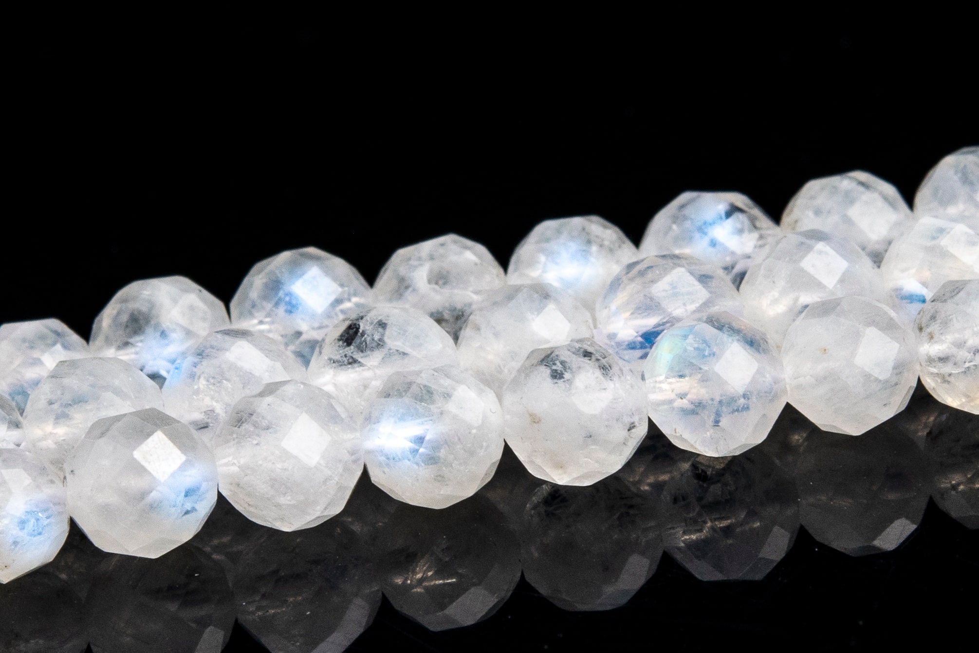 4mm Translucent Rainbow Moonstone Beads Grade Aaa Genuine Natural Gemstone Faceted Round Loose Beads 15.5"/7.5" Bulk Lot Options (116941)