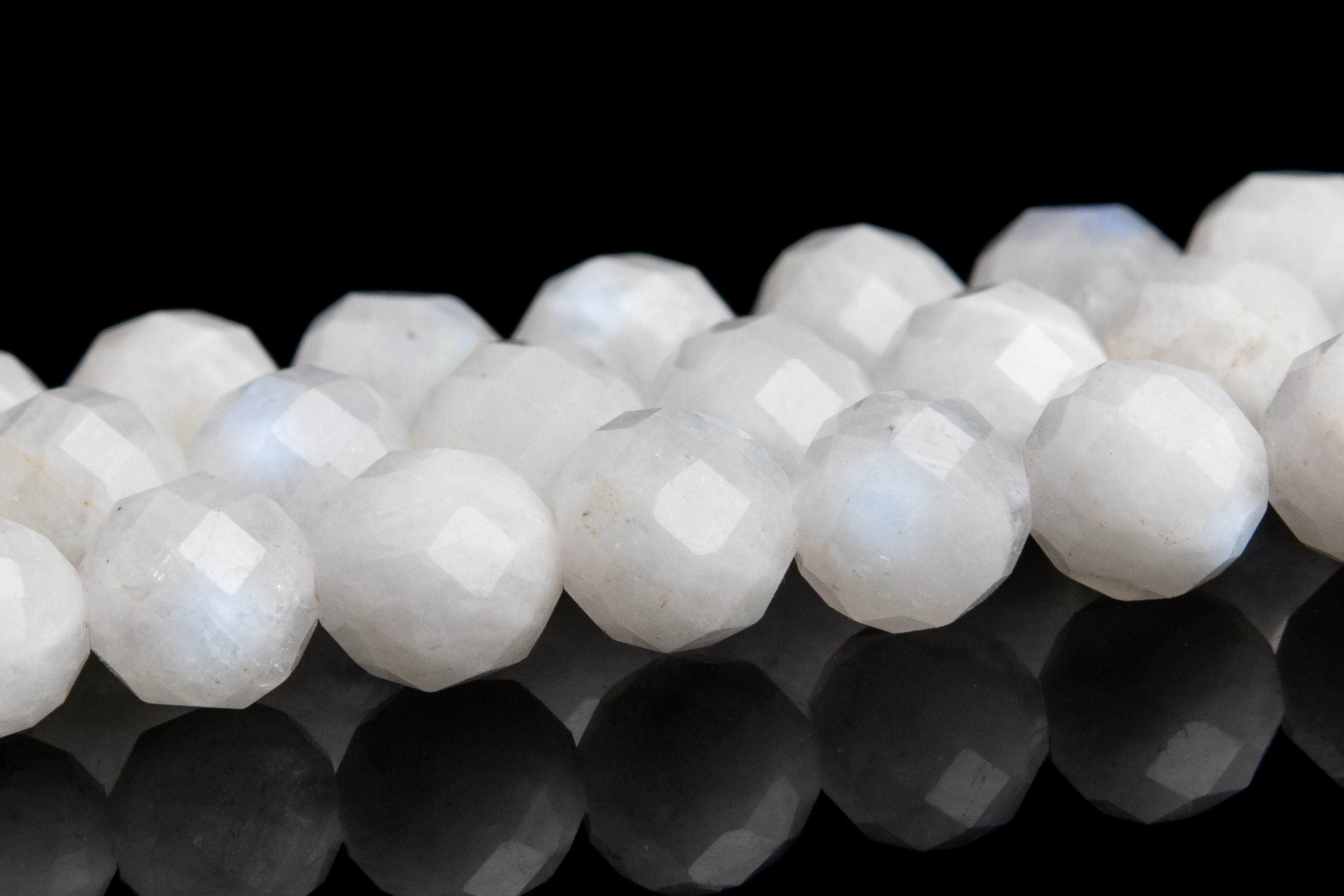 5mm Rainbow Moonstone Beads Grade A+ Genuine Natural Gemstone Faceted Round Loose Beads 15" / 7.5" Bulk Lot Options (119468