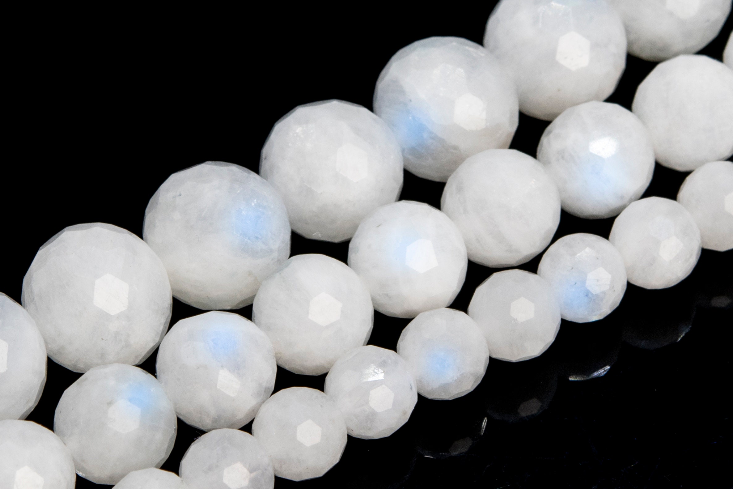 Rainbow Moonstone Beads Genuine Natural Grade A Gemstone Micro Faceted Round Loose Beads 6mm 8mm 10mm Bulk Lot Options