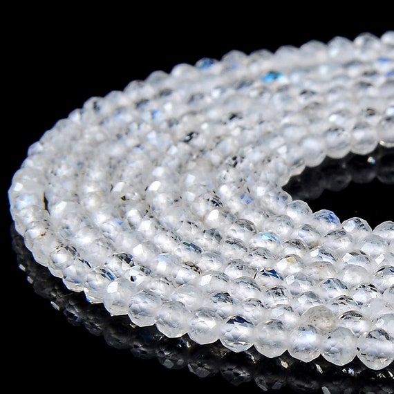Natural Rainbow Moonstone Gemstone Grade Aaa 2mm Micro Faceted Round Beads 15 Inch Full Strand Bulk Lot 1,2,6,12 And 50 (80018199-p95)