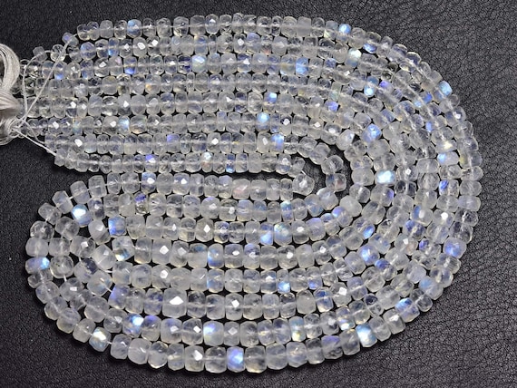 Superb Flashy Rainbow Moonstone Rondelle Beads - Natural Most Beautiful Faceted Rainbow Moonstone Rondelle - Size Is 4.5 - 6.5 Mm #59 Superb Flashy Rainbow Moonstone Rondelle Beads - Natural Most Beautiful Faceted Rainbow Moonstone Rondelle - Size Is 4.5 - 6.5 Mm #59