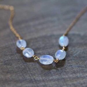 Rainbow Moonstone Necklace 14k Rose Gold Filled Or Sterling Silver Chain, Dainty Wire Wrapped Rainbow Moonstone Necklace, June Birthstone Rainbow Moonstone Necklace 14k Rose Gold Filled Or Sterling Silver Chain, Dainty Wire Wrapped Rainbow Moonstone Necklace, June Birthstone