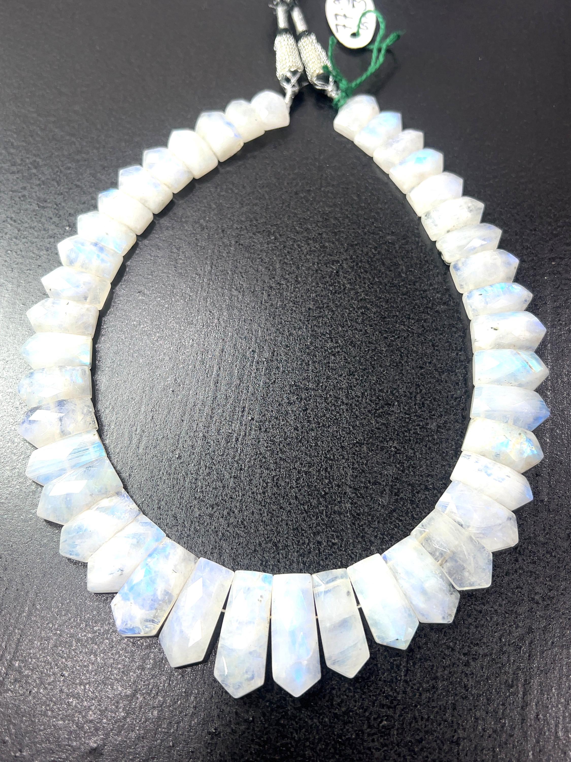 Handmade Rainbow Moonstone Choker: Boho Gemstone Necklace Handmade Rainbow Moonstone Choker: Boho Gemstone Necklace