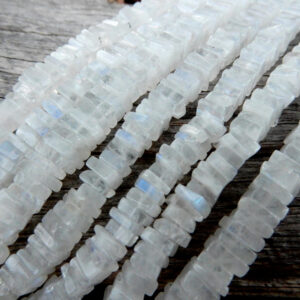Rainbow Moonstone beads square shaped 8 inches 5-6mm
