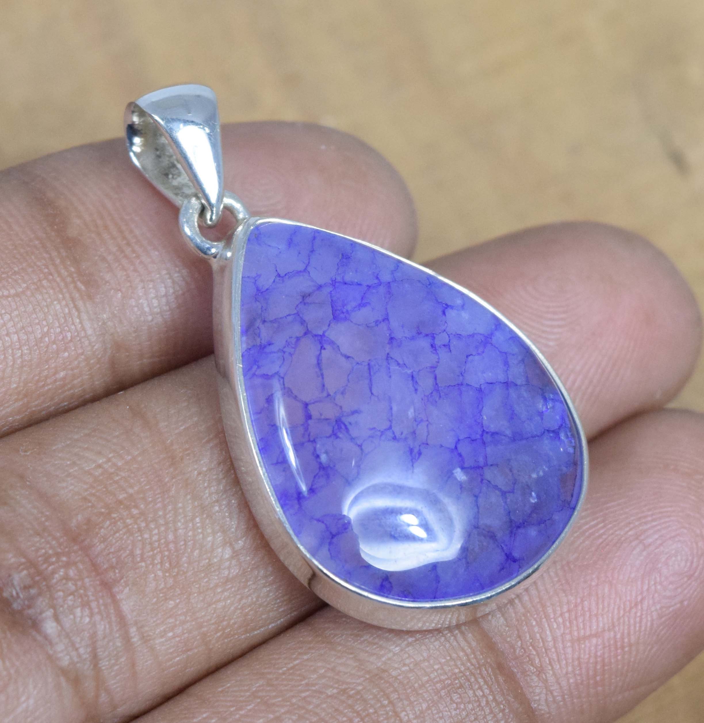 Blue Rainbow Moonstone Sterling Silver Pendant: June Birthstone Jewelry