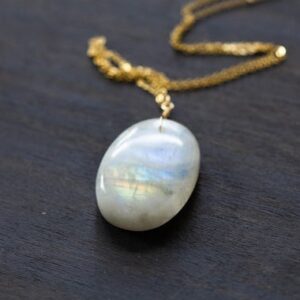 Rainbow Moonstone Pendant Necklace On Sterling Silver, Gold Filled Or Rose Gold Filled Chain