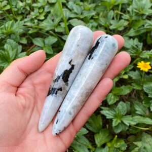 Rainbow Moonstone Crystal Massage Wand: Lymphatic Drainage Gemstone Rainbow Moonstone Crystal Massage Wand: Lymphatic Drainage Gemstone