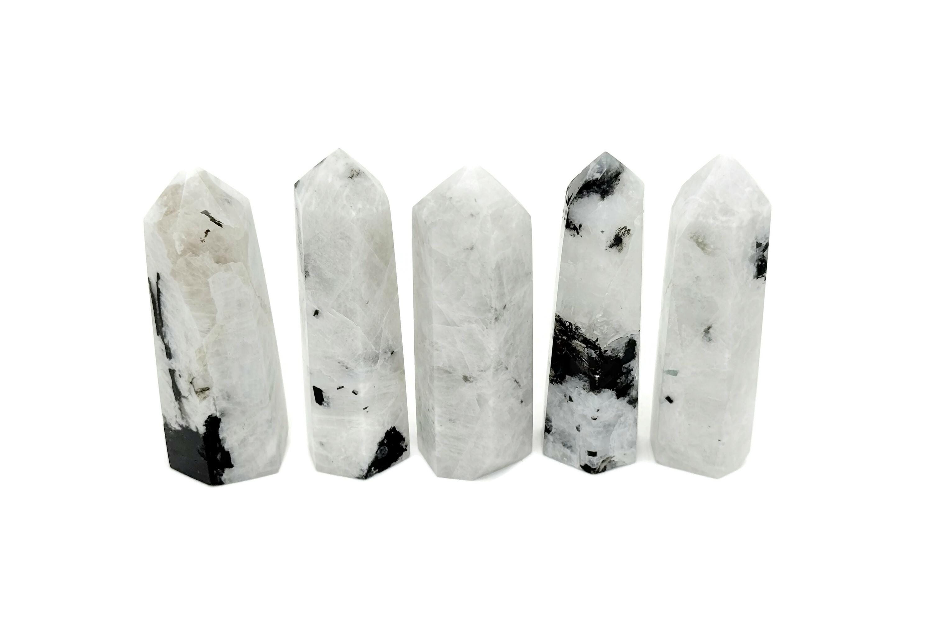 Rainbow Moonstone Obelisk Tower Stone - Gemstone Tower - Meditation Gemstone - Crystal Gifts - Home Crystal Decor - Tw1132