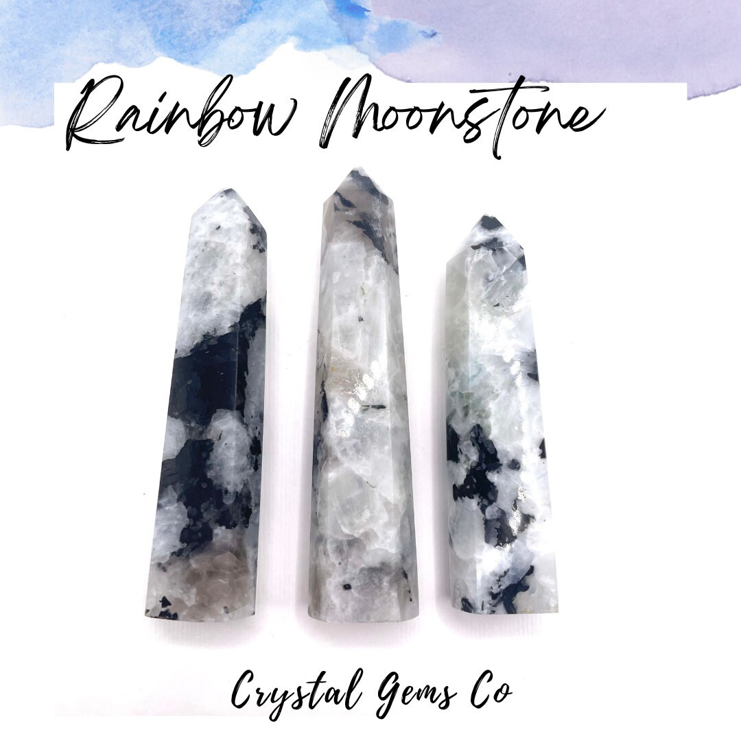 Rainbow Moonstone Polished Standing Point Rainbow Moonstone Polished Standing Point