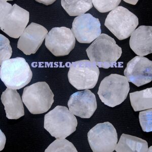 25 Aaa Grade Rainbow Moonstone Roughs: Natural Blue Fire Stone (10-12 Mm) 25 Aaa Grade Rainbow Moonstone Roughs: Natural Blue Fire Stone (10-12 Mm)