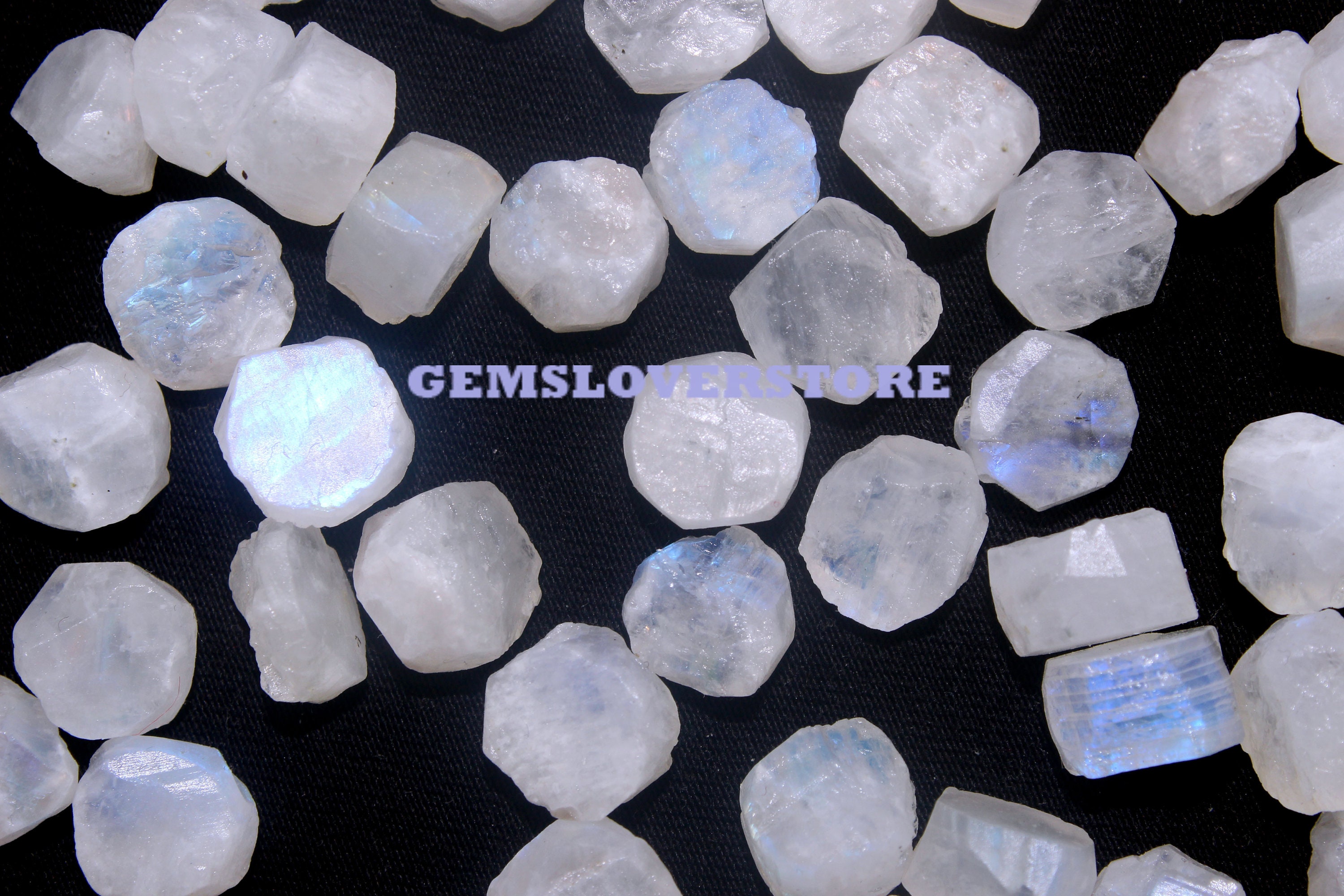 25 Aaa Grade Rainbow Moonstone Roughs: Natural Blue Fire Stone (10-12 Mm) 25 Aaa Grade Rainbow Moonstone Roughs: Natural Blue Fire Stone (10-12 Mm)