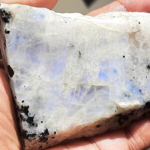 Blue Flashy Rainbow Moonstone Rough: Natural Specimens & Slabs