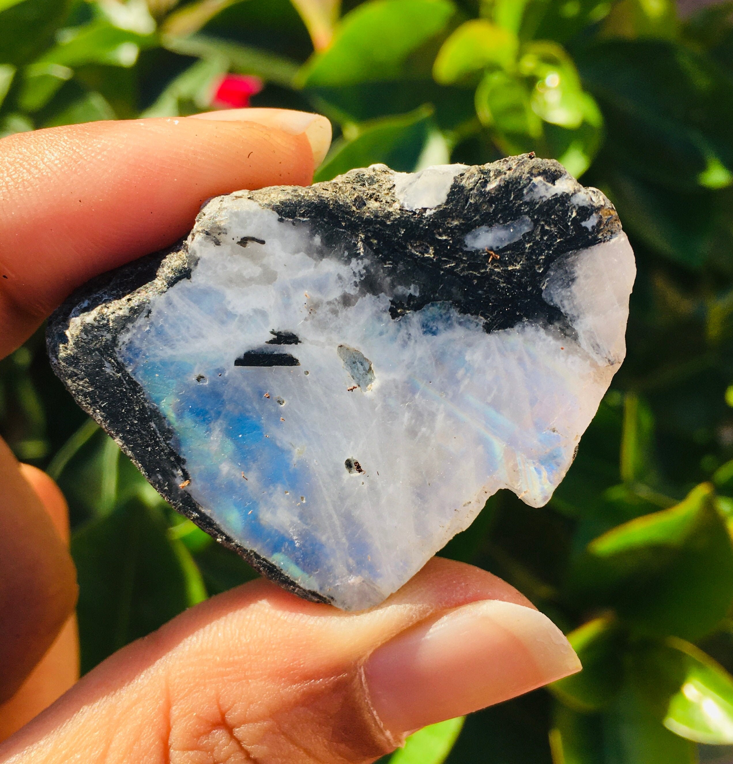 Raw Rainbow Moonstone Crystal: Natural Rough Gemstone (25-65mm) Raw Rainbow Moonstone Crystal: Natural Rough Gemstone (25-65mm)