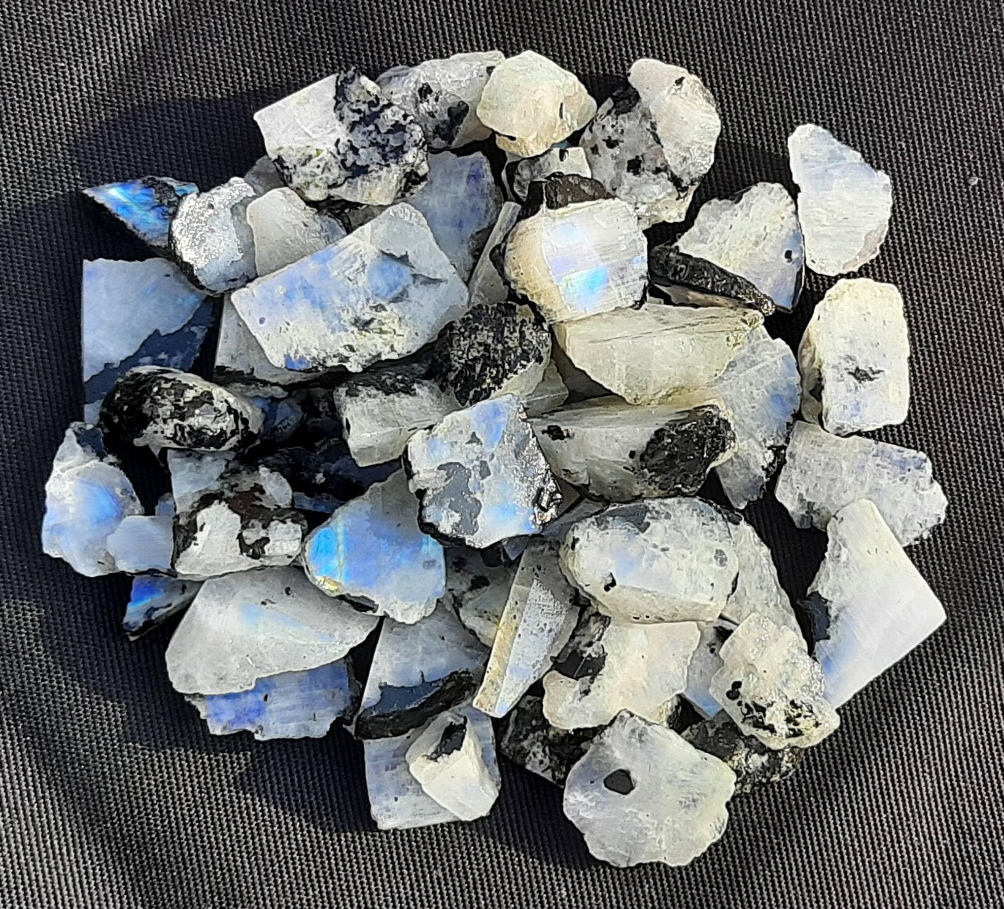 Natural White Rainbow Moonstone Rough,real Rainbow Specimen,blackish Rainbow Slabs,rainbow Raw Material,rainbow Slice,black Spot Rainbow Raw