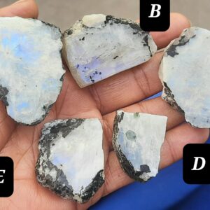 Natural White Rainbow Moonstone Rough,natural Rainbow Specimens,blue Flashy Rainbow Slabs,rough Gemstone,rainbow Raw Material,rainbow Slices