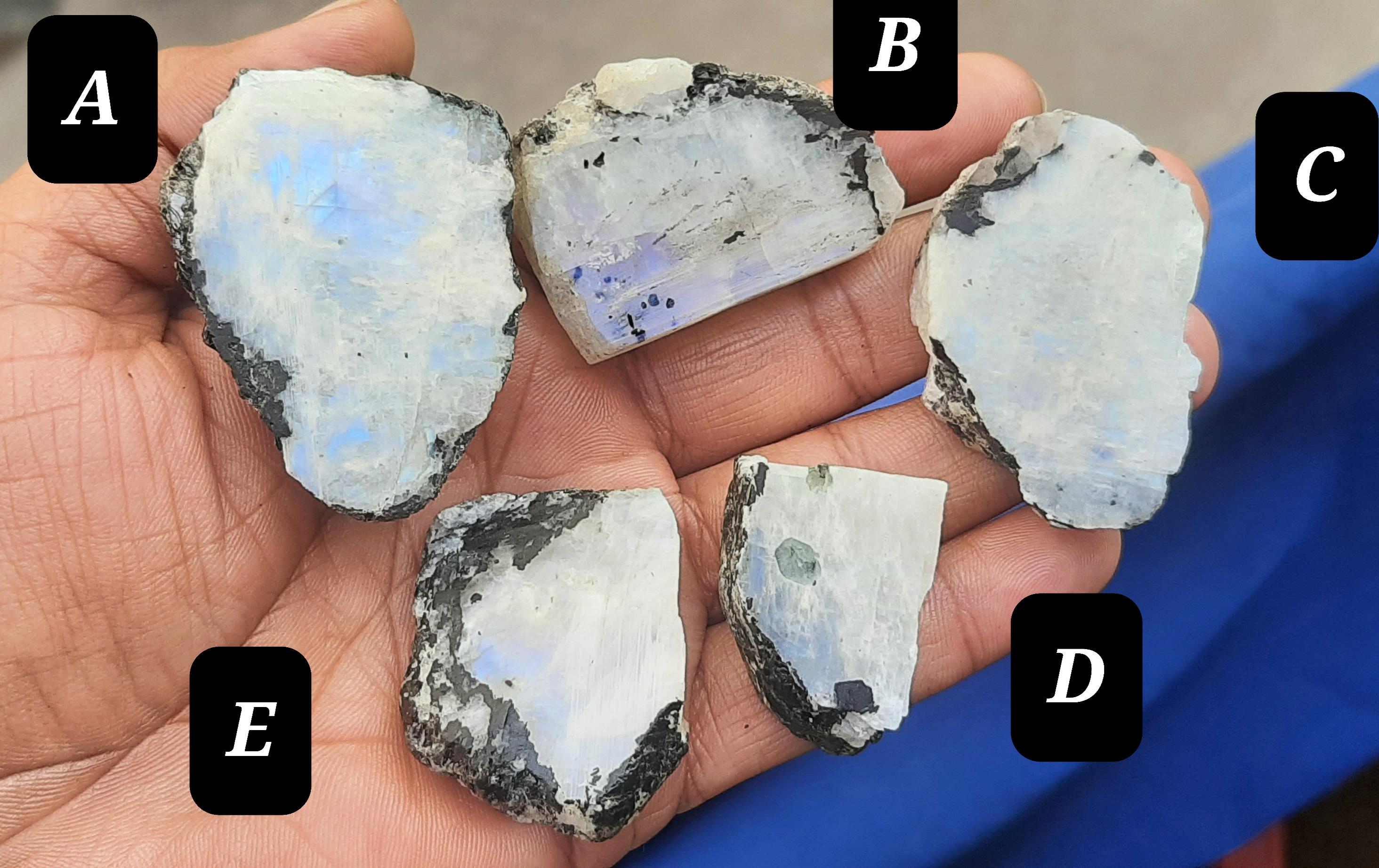 Natural White Rainbow Moonstone Rough,natural Rainbow Specimens,blue Flashy Rainbow Slabs,rough Gemstone,rainbow Raw Material,rainbow Slices