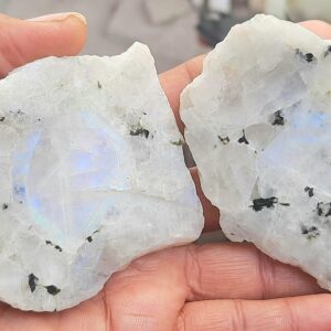 Natural White Rainbow Moonstone Rough,natural Rainbow Specimens,blue Flashy Rainbow Slabs,rough Gemstone,rainbow Raw Material,rainbow Slices