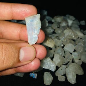 Unpolished Natural Rainbow Moonstone Rough | Raw Gemstone Lot