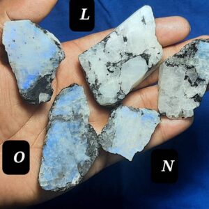 White Rainbow Moonstone Rough Gemstone,rainbow Specimen,blue Flashy Rainbow Slab,rainbow Raw Material,white Rainbow Slice,white Rainbow Rock