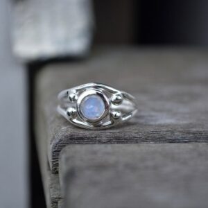 Rainbow Moonstone, Size 6.5, Moonstone Ring, Faceted Moonstone Ring, Faceted Moonstone, Rainbow Moonstone Ring,Sterling Silver,Silver Ring
