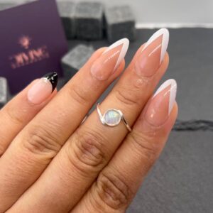 Rainbow Moonstone Sterling Silver Ring: Calming Gemstone Jewelry Rainbow Moonstone Sterling Silver Ring: Calming Gemstone Jewelry