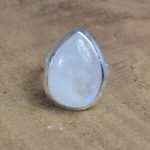 Rainbow Moonstone Ring: Sterling Silver Gemstone Jewelry, June Birthstone