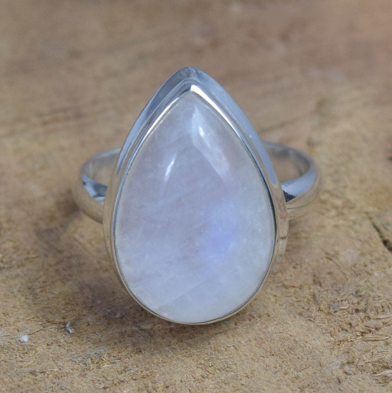 Rainbow Moonstone Ring: Sterling Silver Gemstone Jewelry, June Birthstone Rainbow Moonstone Ring: Sterling Silver Gemstone Jewelry, June Birthstone
