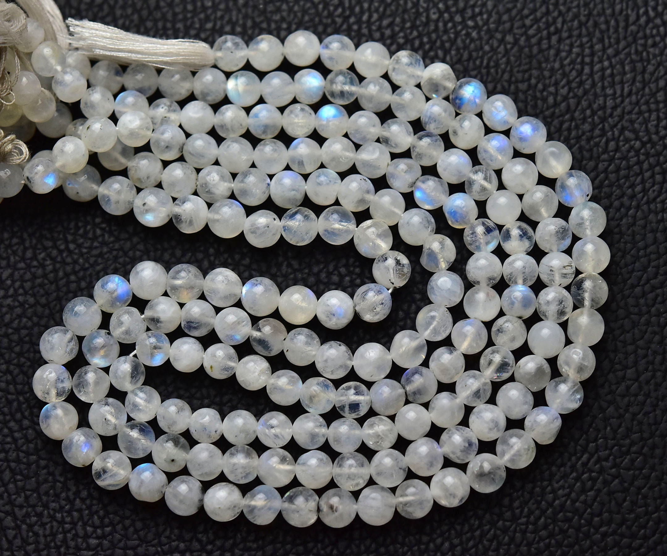 14 Inches Strand Natural Rainbow Moonstone Balls Beads Smooth Ball Beads Gemstone Beads Blue Fire Moonstone Rondelle Jewelry Making No6358